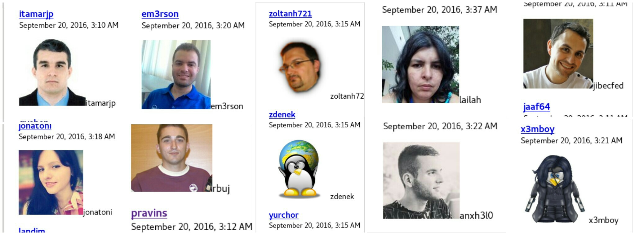 Random contributors of Fedora 25 Translation sprint